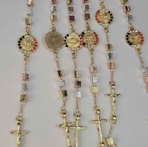 Saint jude rosary bracelet with Saint jude gold-plated